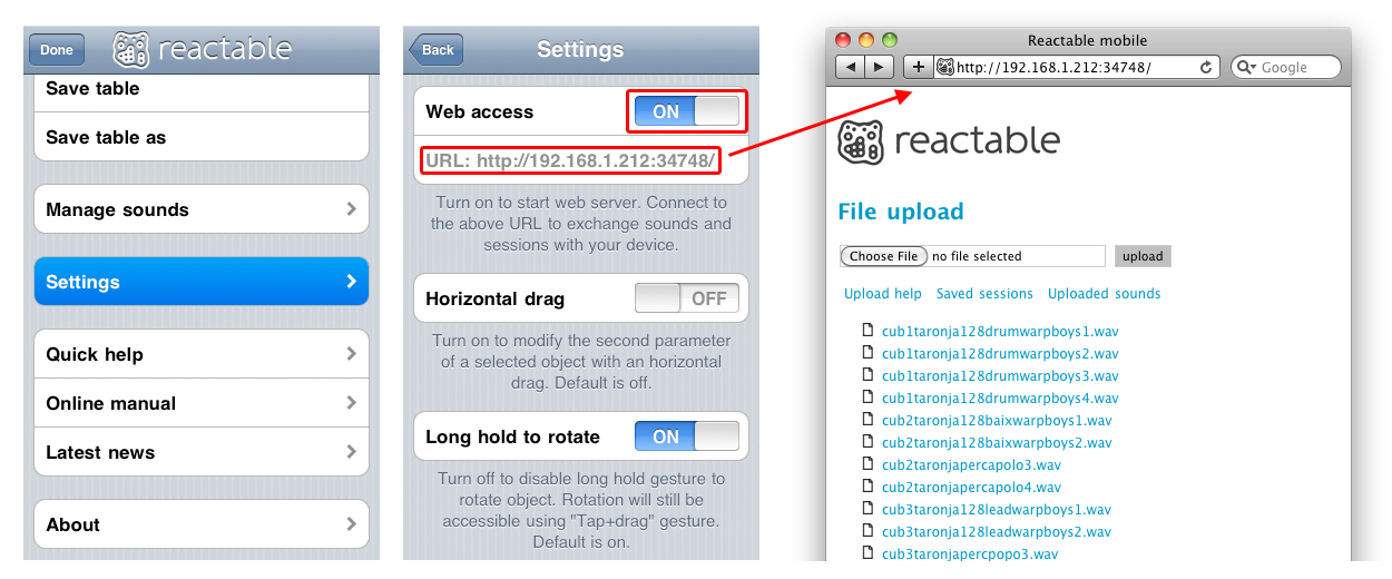 Using the built-in web server